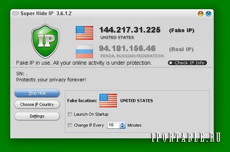 Super Hide IP 3.6.1.2 En Portable - анонимный серфинг в сети Интернет