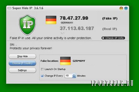 Super Hide IP 3.6.1.6 En Portable - анонимный серфинг в сети Интернет