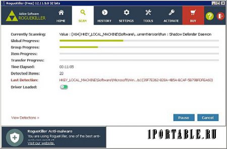 RogueKiller Anti-Malware 12.11.9.0 En Portable by PortableAppZ - удаление сложных вирусных угроз