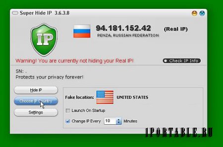 Super Hide IP 3.6.2.6 En Portable - анонимный серфинг в сети Интернет