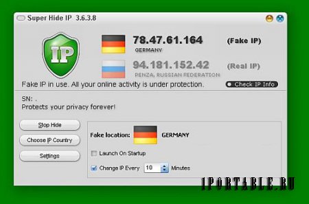 Super Hide IP 3.6.2.6 En Portable - анонимный серфинг в сети Интернет