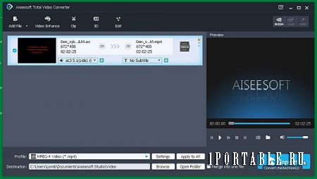 Aiseesoft Total Media Converter 9.2.18 En Portable by Baltagy – медиа/DVD конвертер + видео редактор + видеоплеер