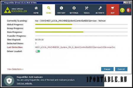 RogueKiller Anti-Malware 12.11.30.0 En Portable (PortableAppZ) - удаление сложных вирусных угроз