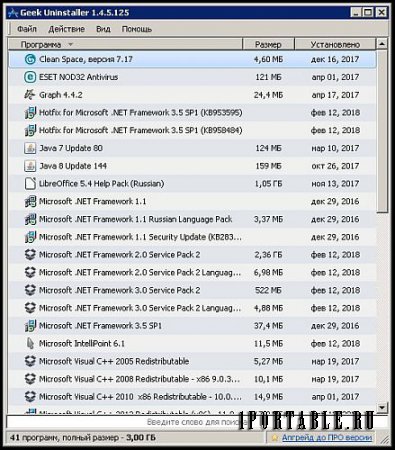Geek Uninstaller 1.4.5.125 Portable (PortableAppZ) - полное удаление ранее установленных в системе программ