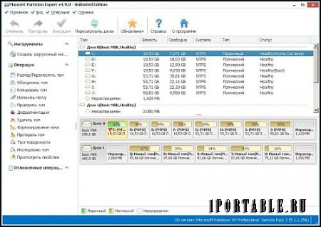 Macrorit Disk Partition Expert 4.9.0 Unlimited Edition Portable - управление разделами и томами